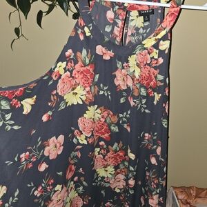 Torrid Dark Gray Floral Skirt